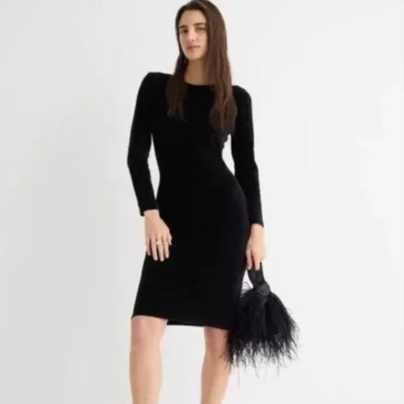 ✨J Crew Scoopback sheath dress in Italian velvet — Timeless Evening Elegance ✨ - Picture 2 of 3